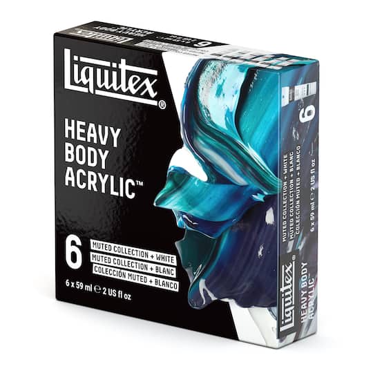 Liquitex® 6 Muted + White Heavy Body Acrylic Paint Set